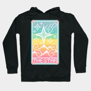 Tarot Card The Star Pixel Art Hoodie